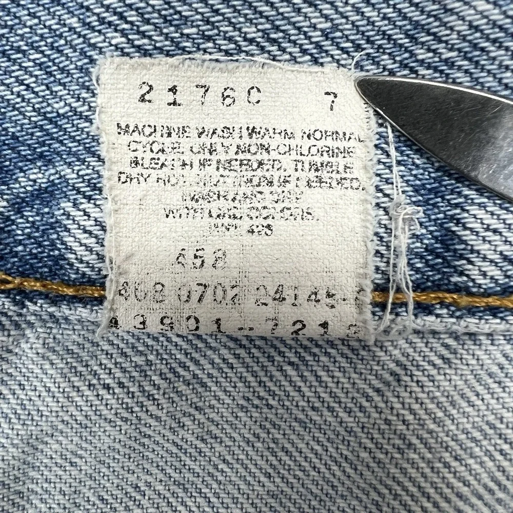 VTG 2002 Levis 901 Relaxed Straight Leg Jeans Mens 40x30 Light Wash Blue Denim‎